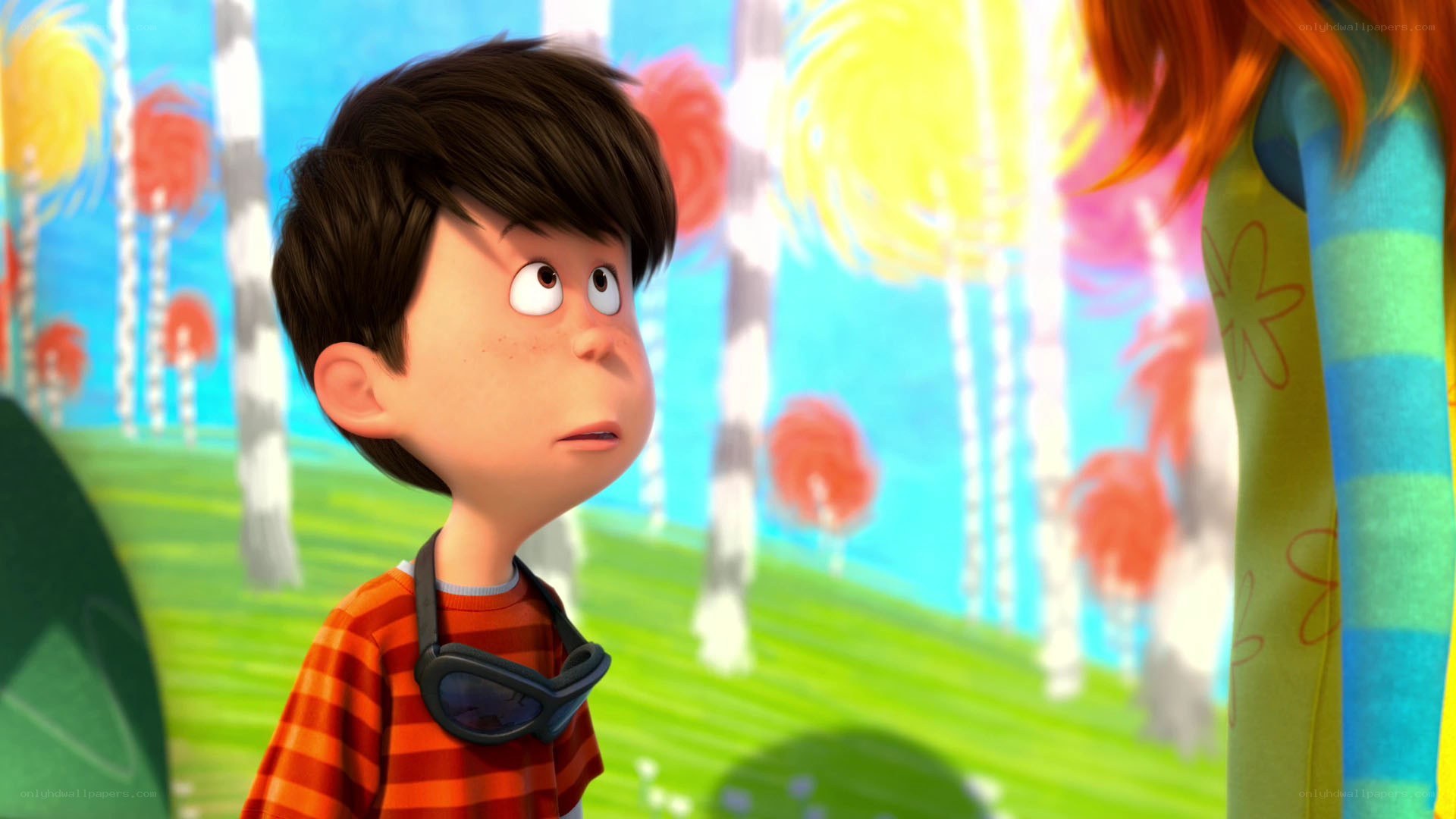boy in striped shirt
