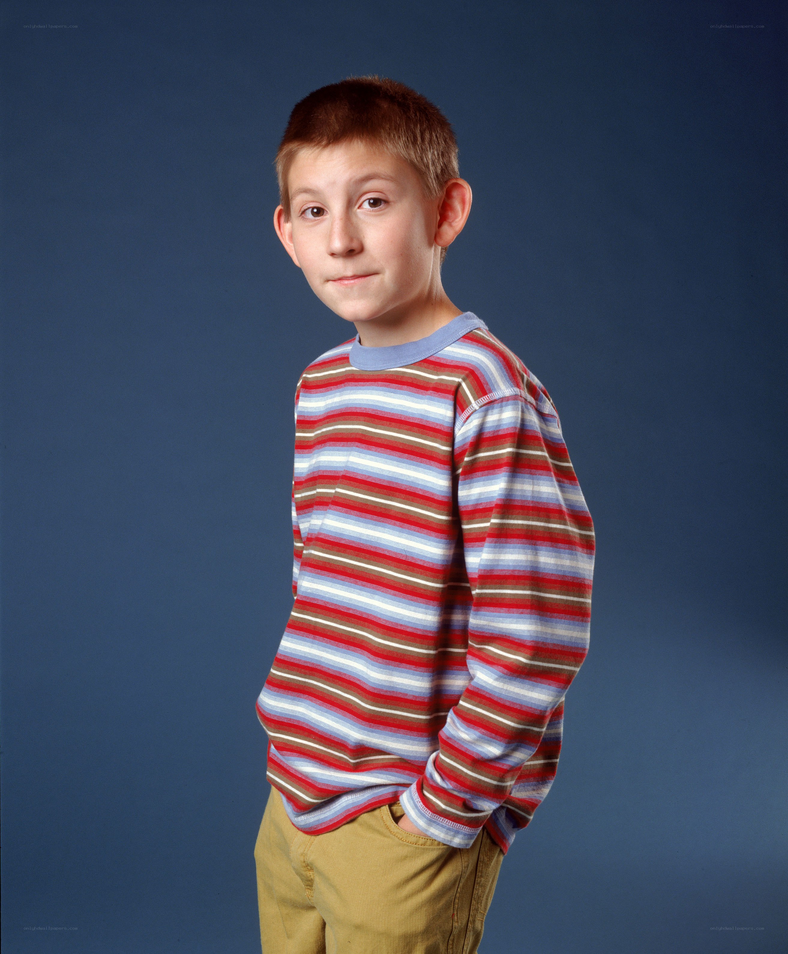 boy in striped shirt