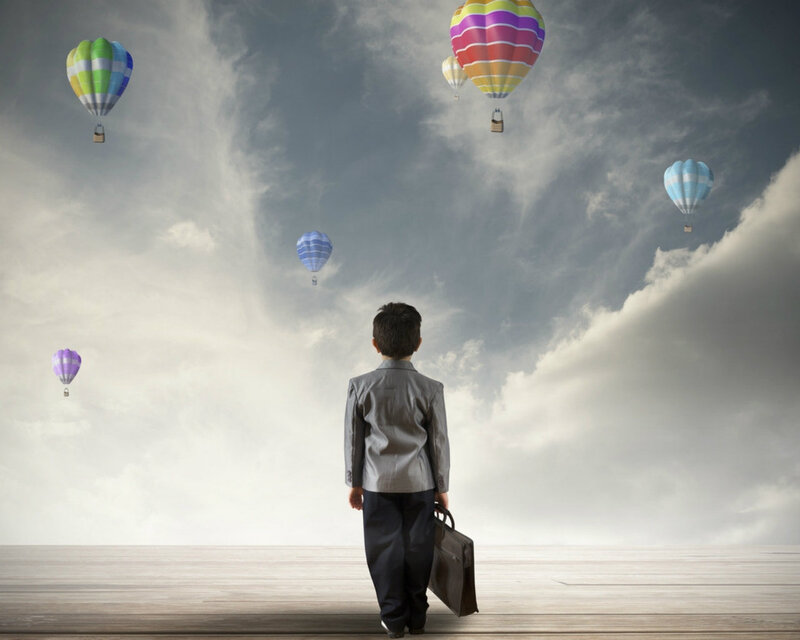 Boy in Suit with Briefcase