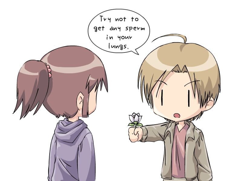 Boy offers flower to girl