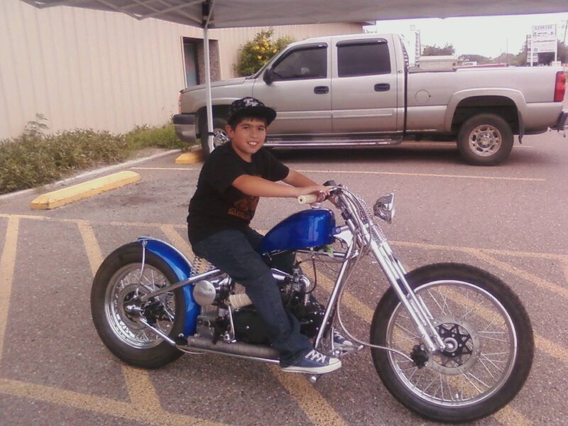 Boy on a Chopper Motorcycle