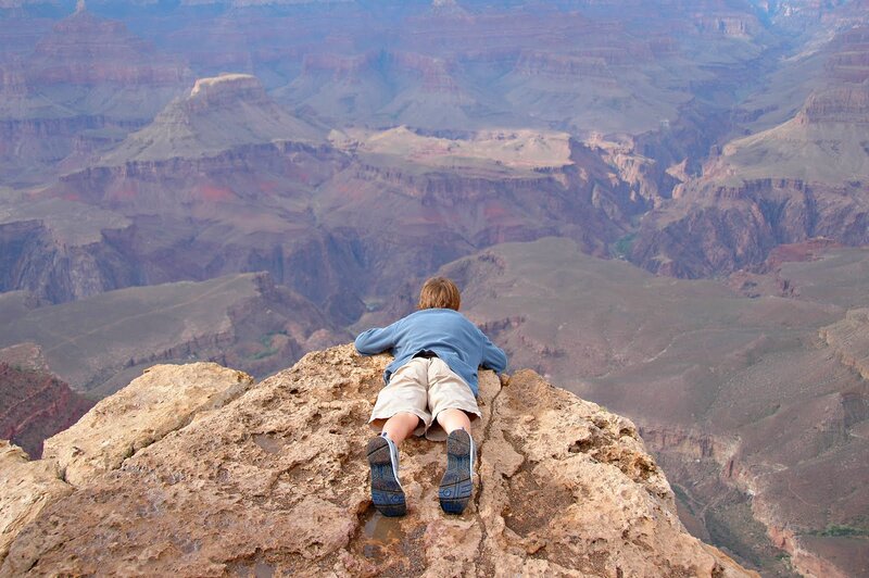 Boy on Canyon Edge