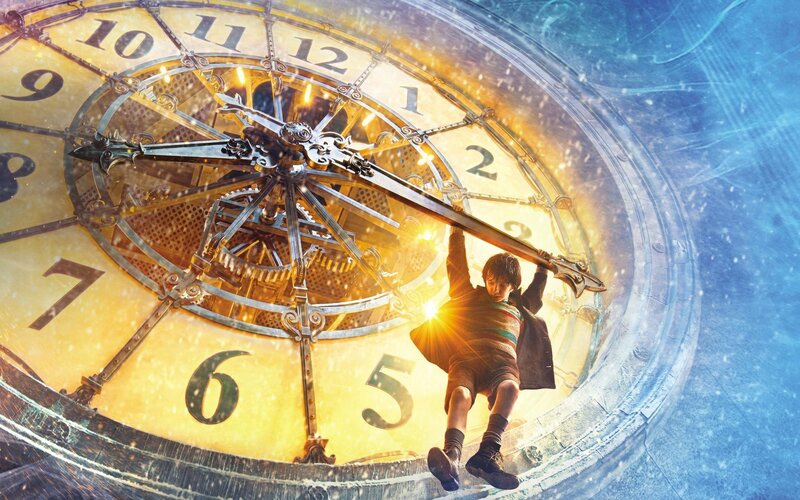 Boy on Clock Hand
