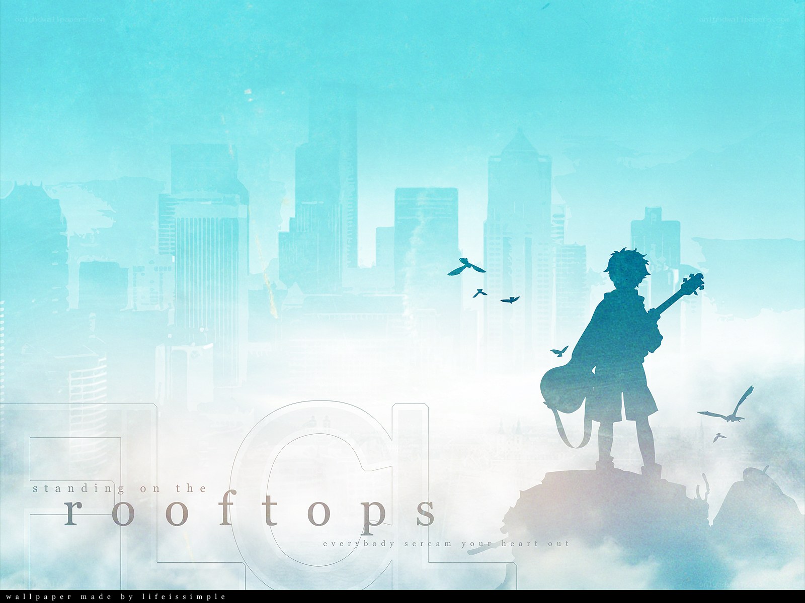 boy on rooftop with guitar