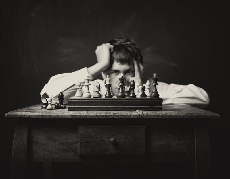 Boy Playing Chess