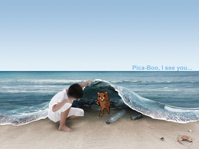 Boy Playing Hide-and-seek