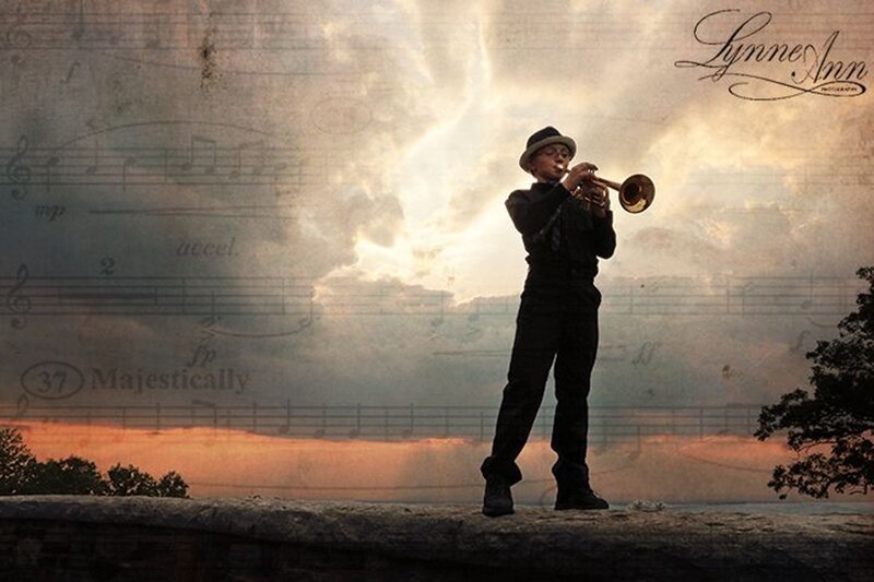 Boy Playing Trumpet