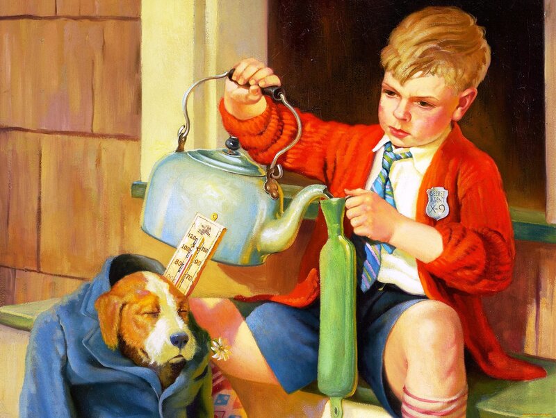 Boy Pouring Water