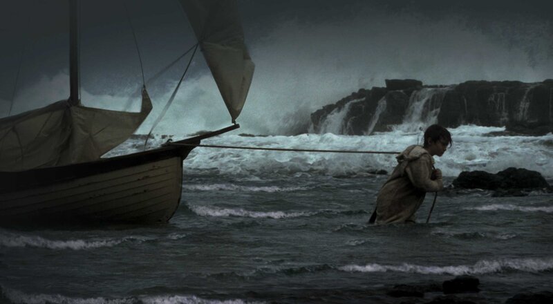 Boy Pulling Boat