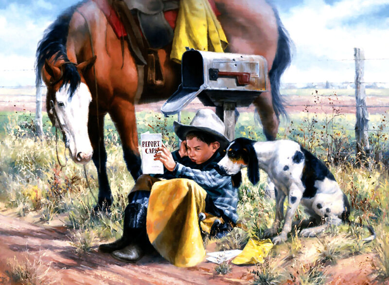 Boy Reading Mail