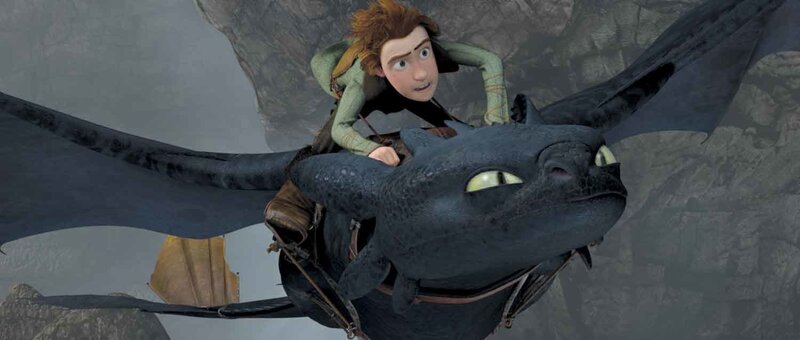 Boy Riding Black Dragon — Gray