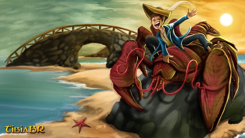 Boy Riding Crab