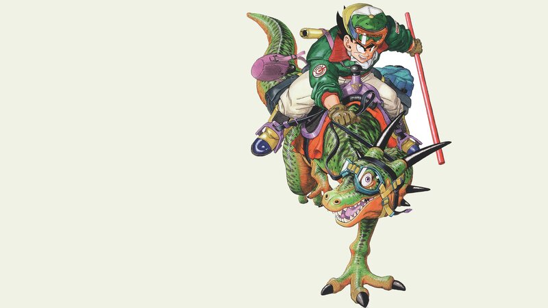 Boy Riding Dinosaur