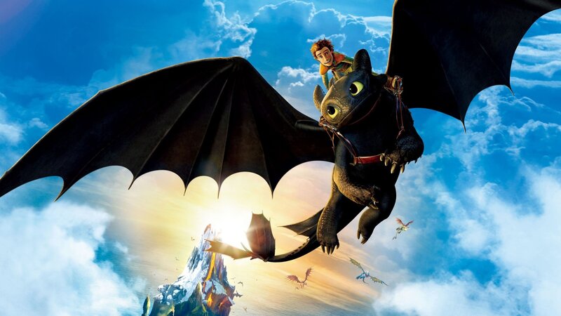 Boy Riding Dragon — Blue, Adventurous