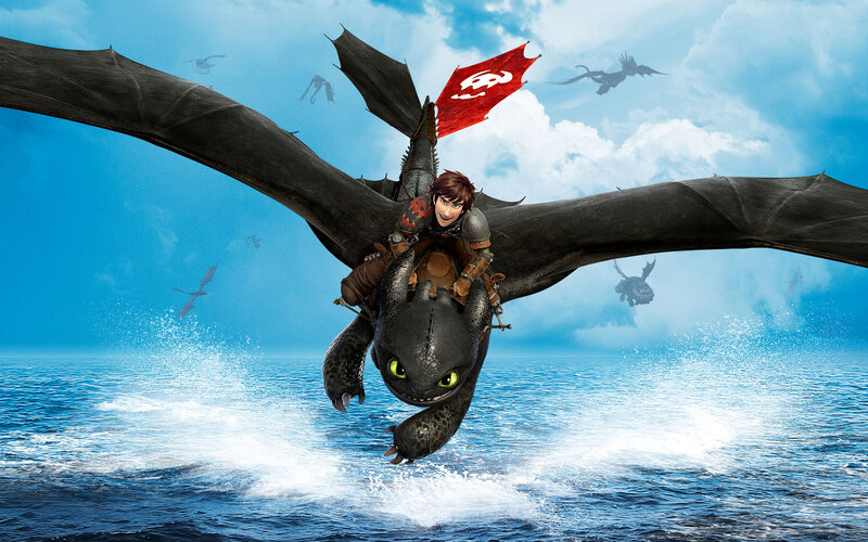 Boy Riding Dragon — Blue
