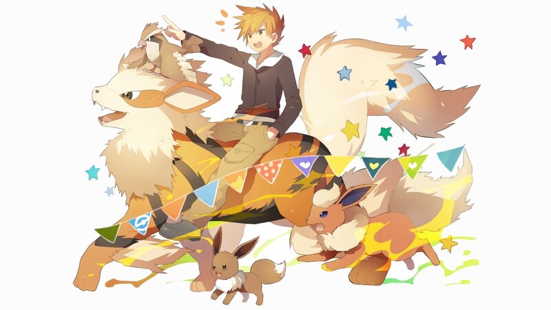 Boy Riding Fox Pokémon