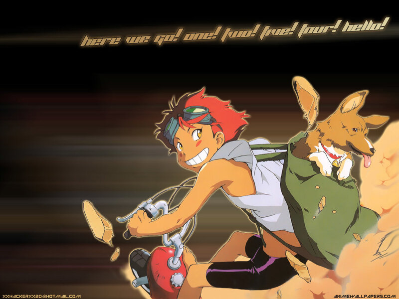 Boy Riding Motorcycle — Orange