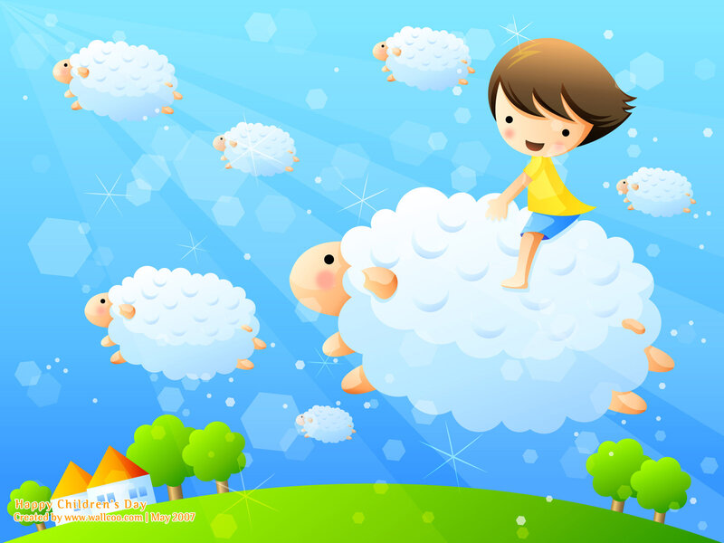Boy Riding Sheep