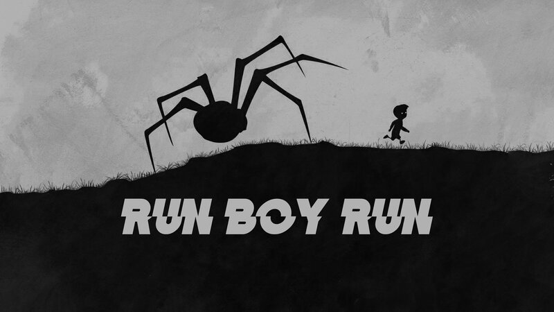 Boy Running from Spider