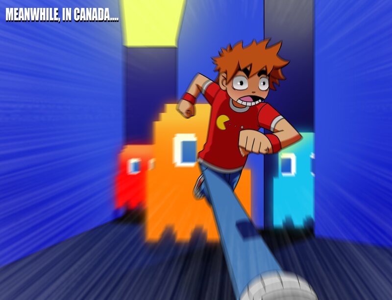 Boy Running in Maze