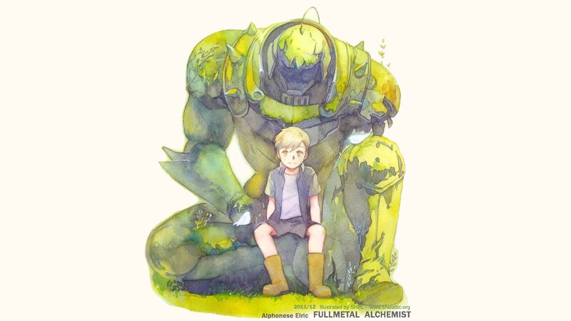 Boy Sitting with Robot — Green