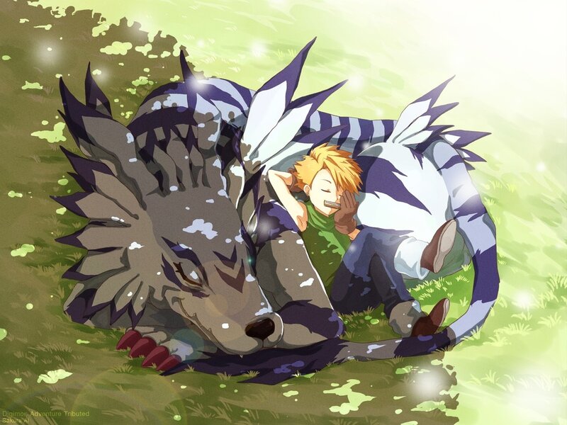 Boy Sleeping with Dragon — Green
