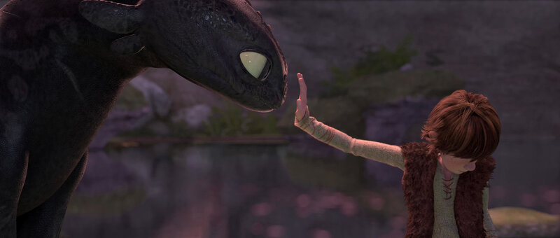 Boy Touching Dragon — Black