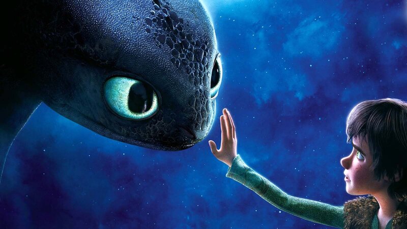 Boy Touching Dragon — Blue