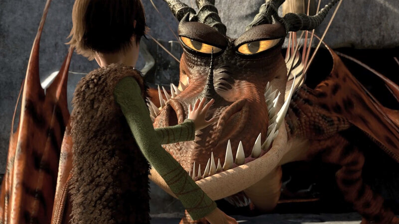 Boy Touching Dragon — Brown