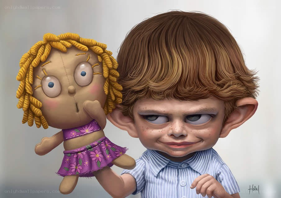 Boy with a doll
