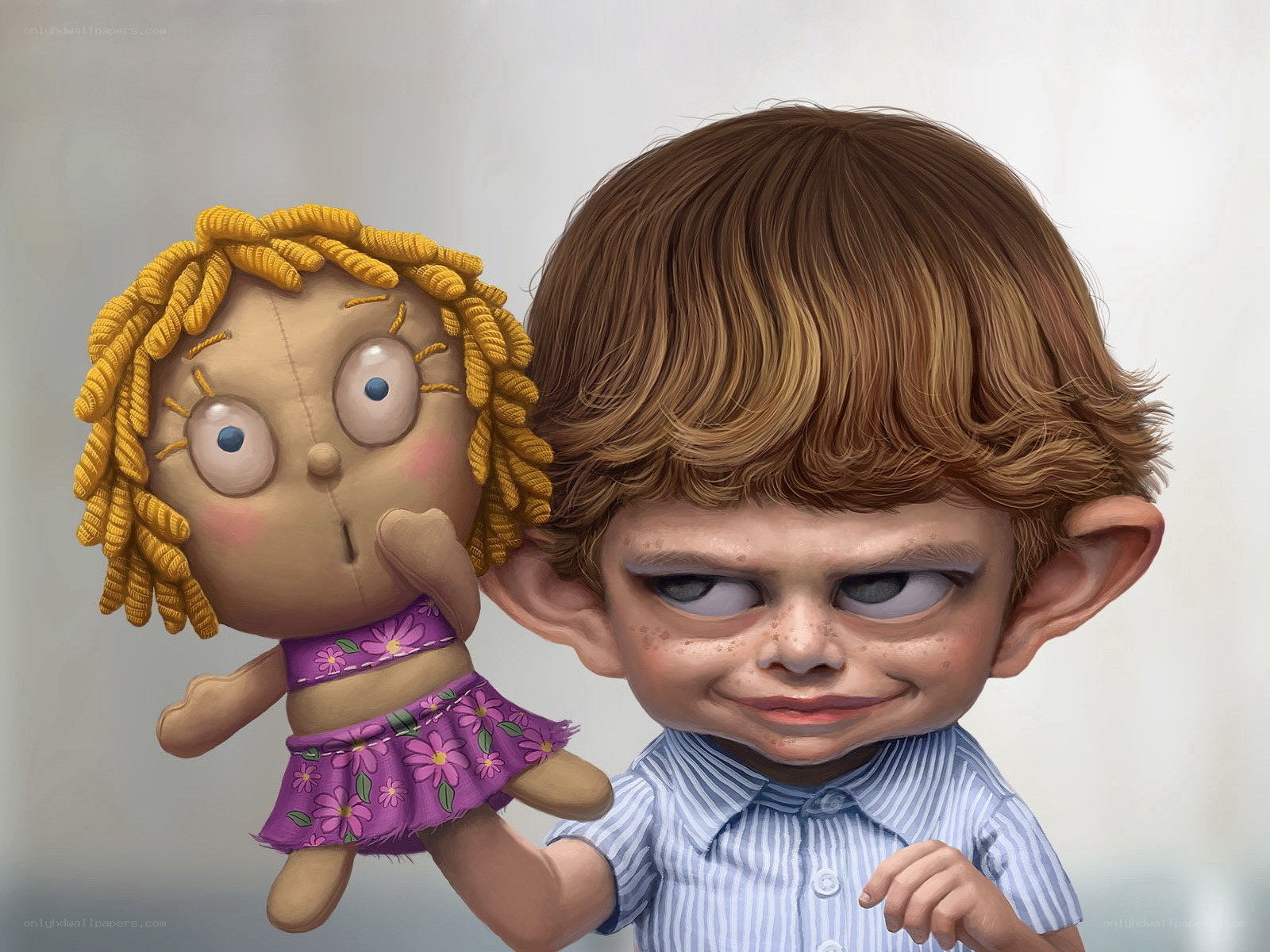 Boy with a doll
