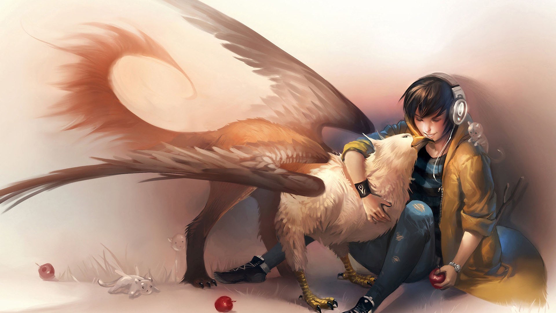 Boy with a griffin