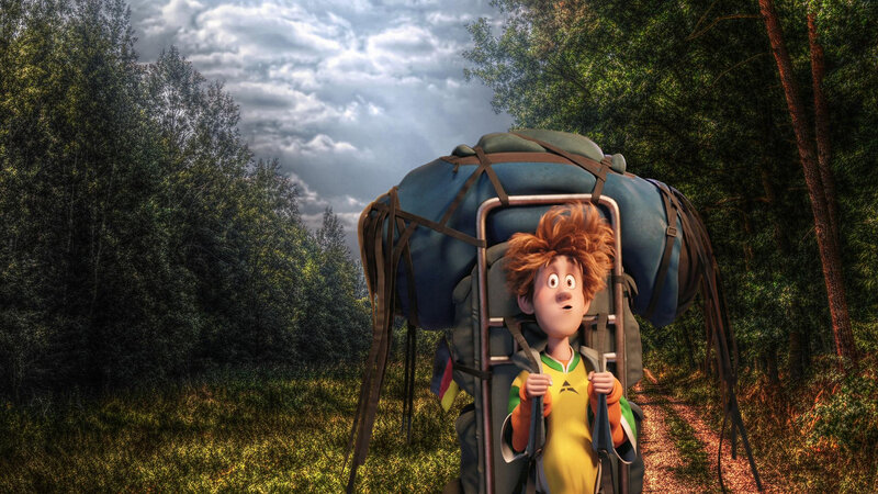 Boy with Backpack — Green