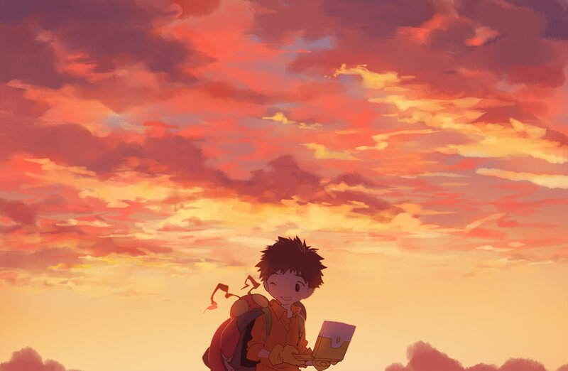 Boy with Backpack — Orange