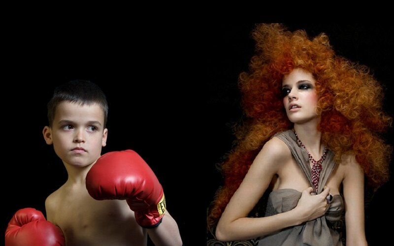 Boy with Boxing Gloves