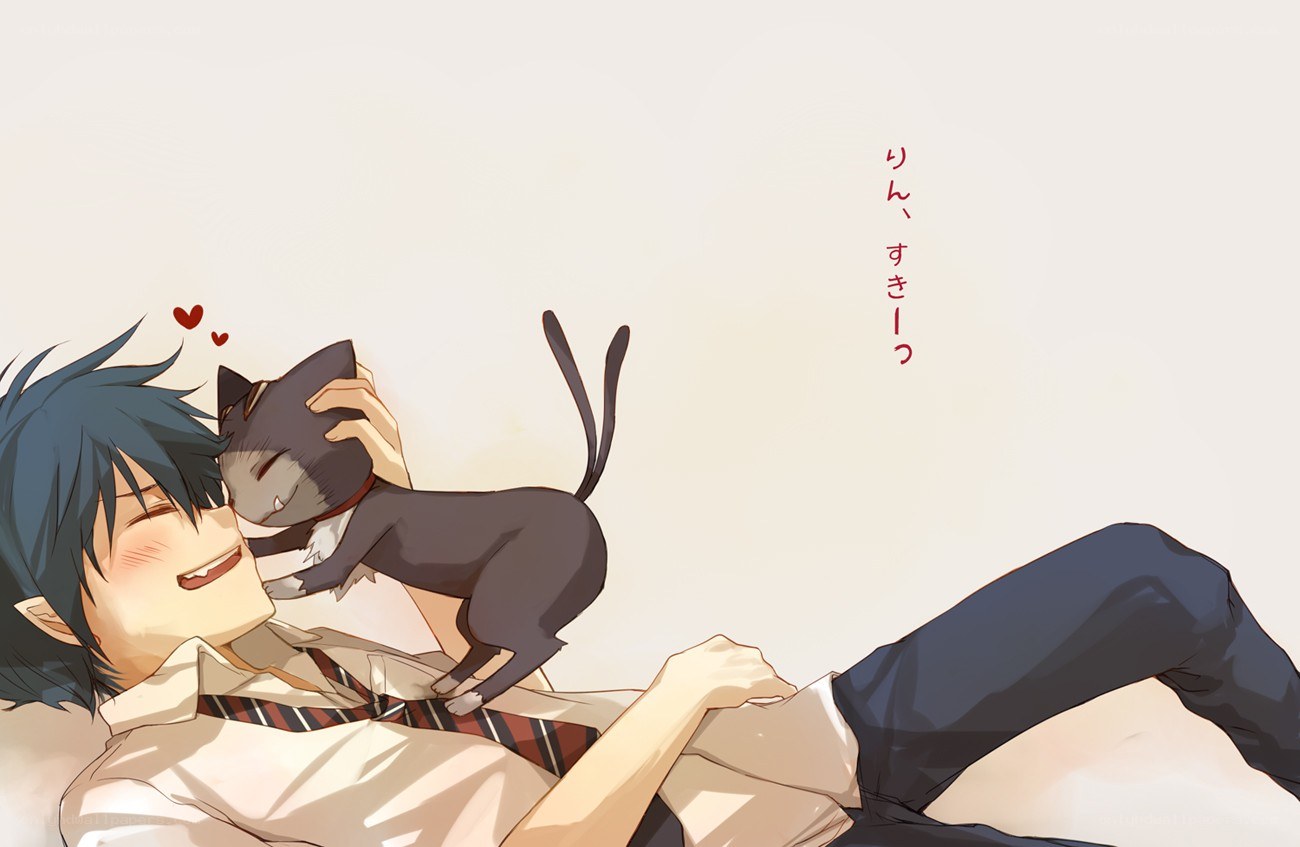 boy with cat on chest