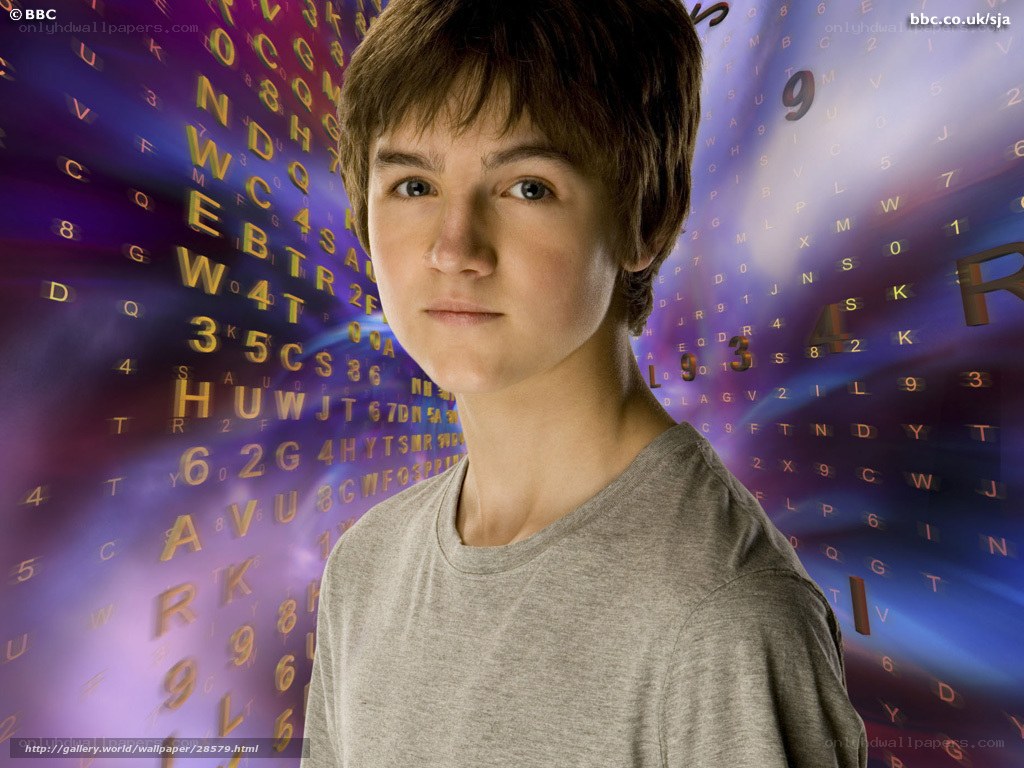 boy with digital background