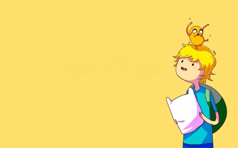 Boy with Dog on Head — Yellow, Playful