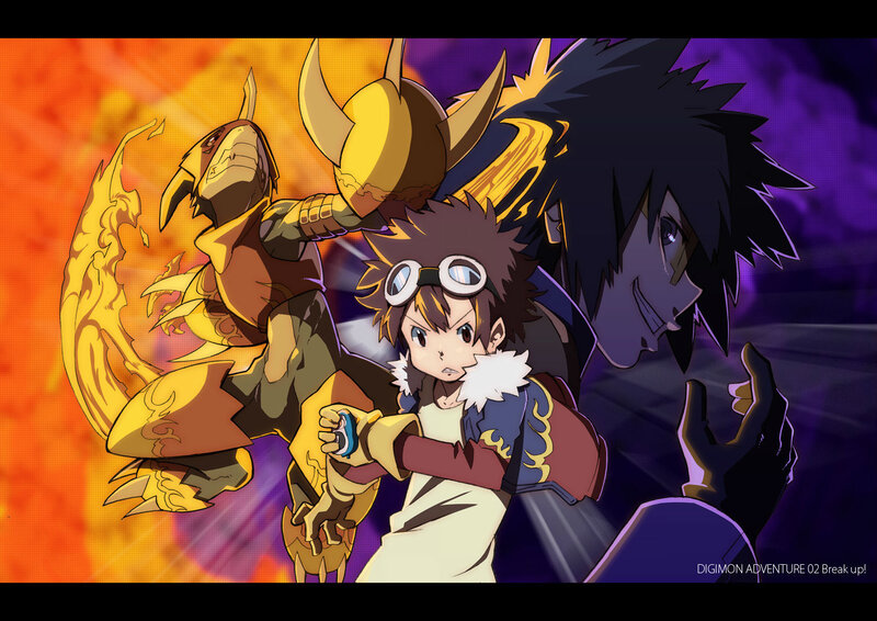 Boy with Goggles and Digimon
