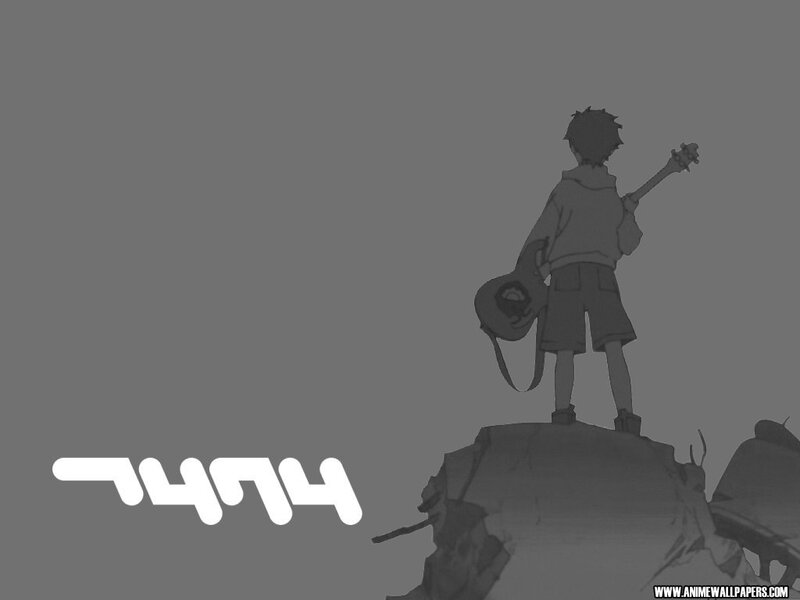 Boy with Guitar on Rock — Gray, Contemplative