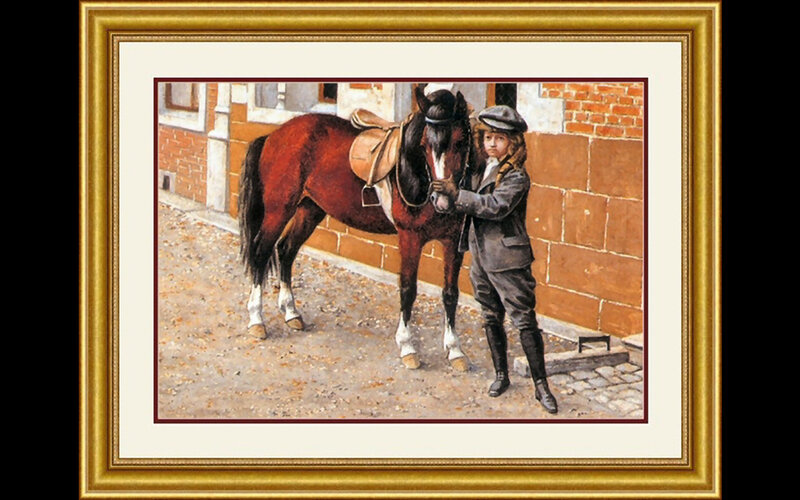 Boy with Horse — Brown, Calm