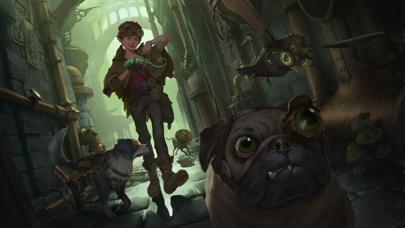Boy with Mechanical Pets