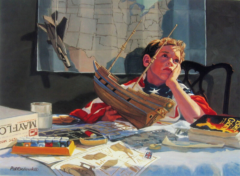 Boy with Model Ship