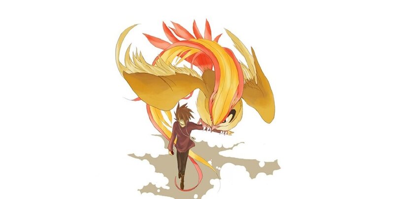 boy with phoenix companion