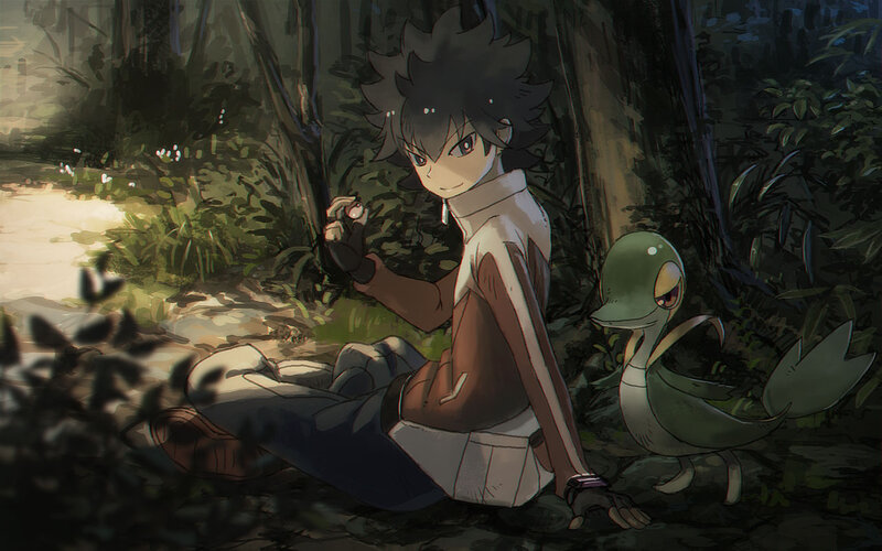 Boy with Pokémon in Forest