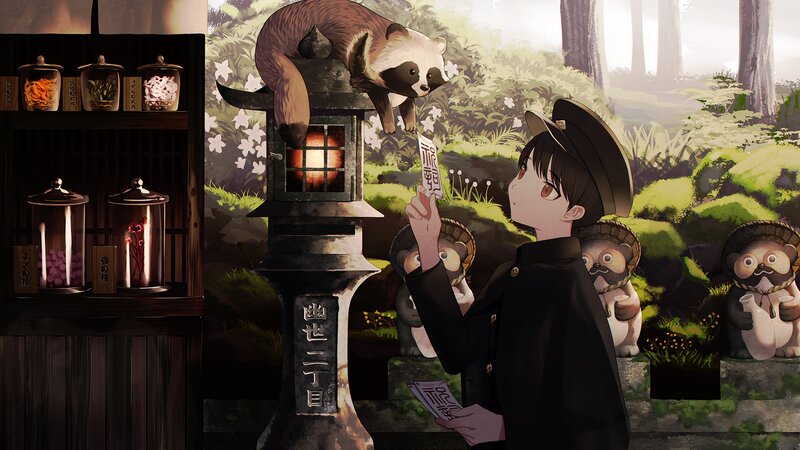 Boy with Raccoon