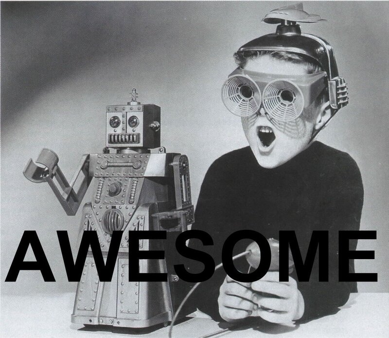 boy with robot toy
