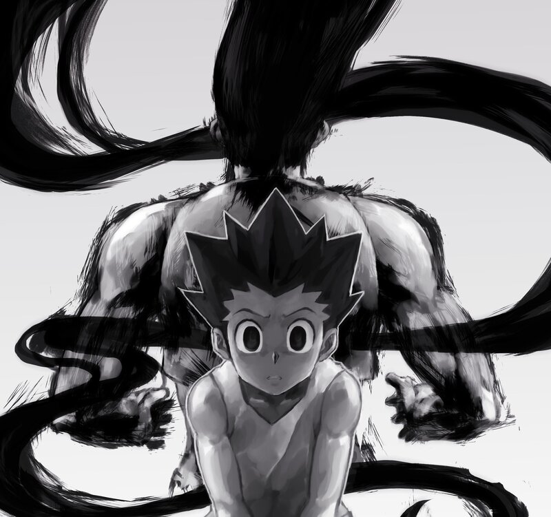 Boy with Spiky Hair — Black