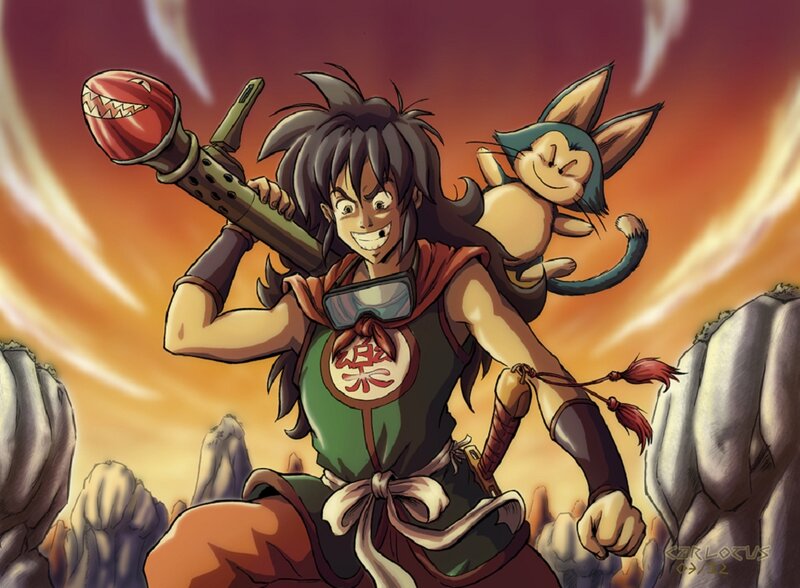 Boy with Staff and Cat