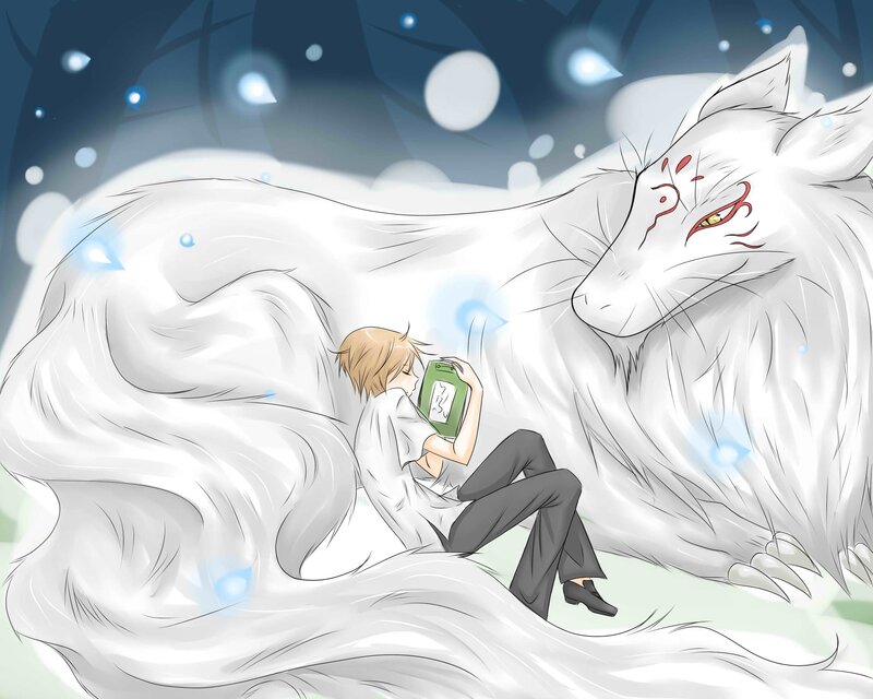 Boy with White Fox — Serene, Night